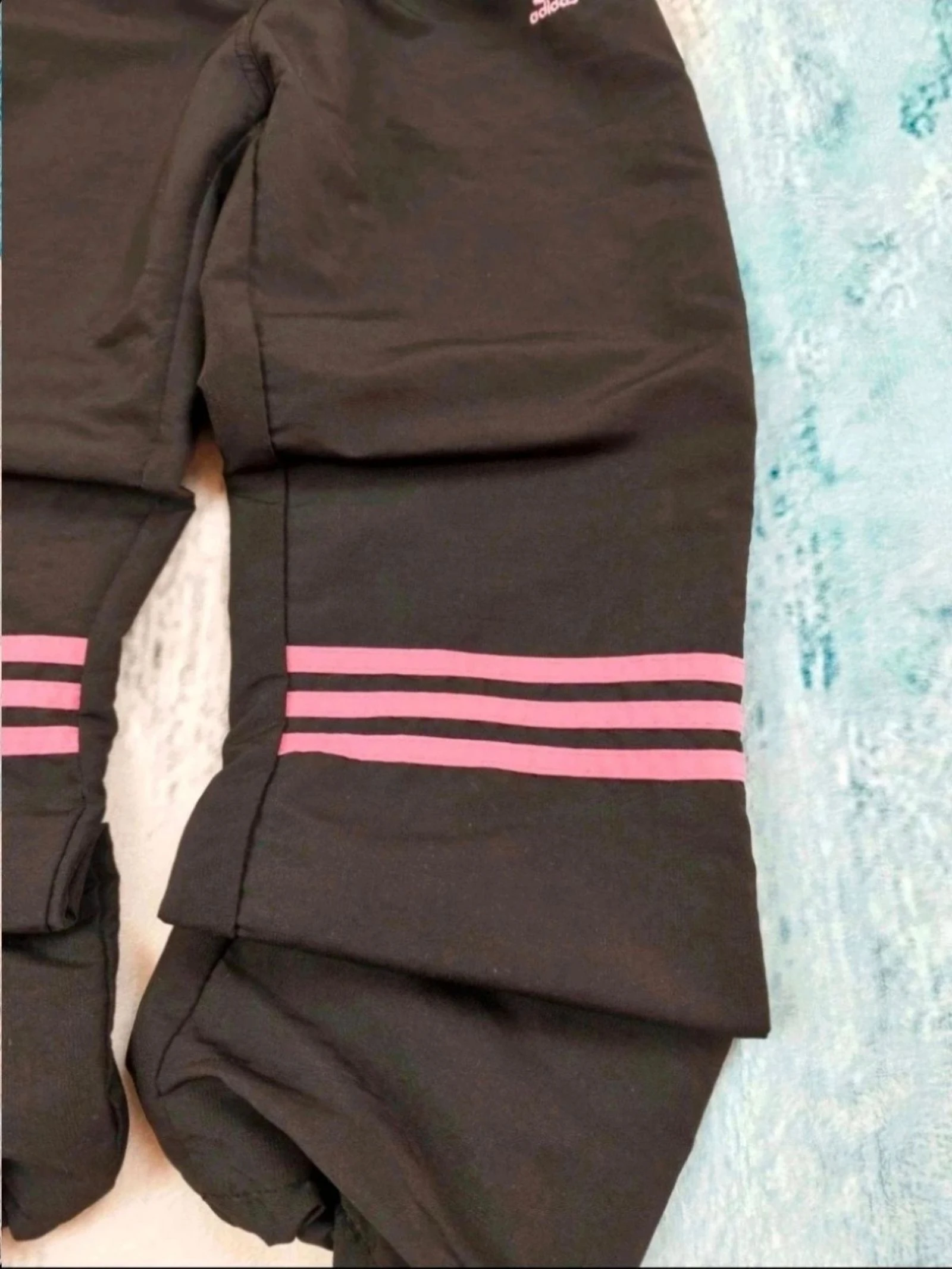 Calças de Treino Adidas 3-Stripes Vintage Y2K Preto Rosa XS – photo 4